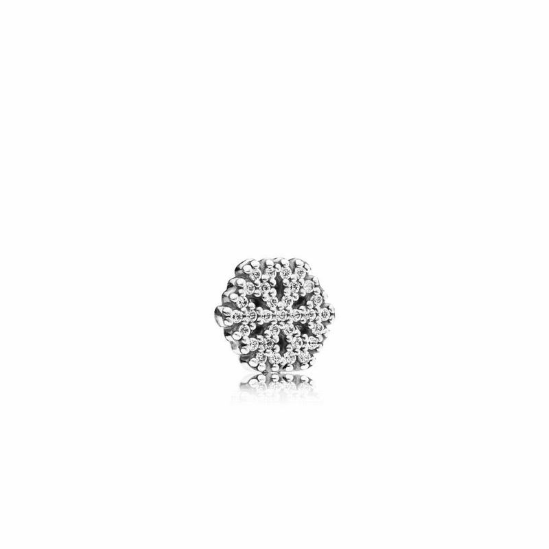 Pandora Sparkling Snowflake Petite Locket Charm Outlet NZ, Sterling Silver (684350-JBU)